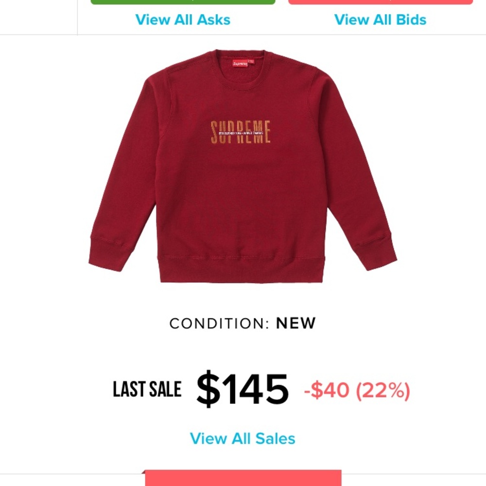World Famous Supreme Crewneck